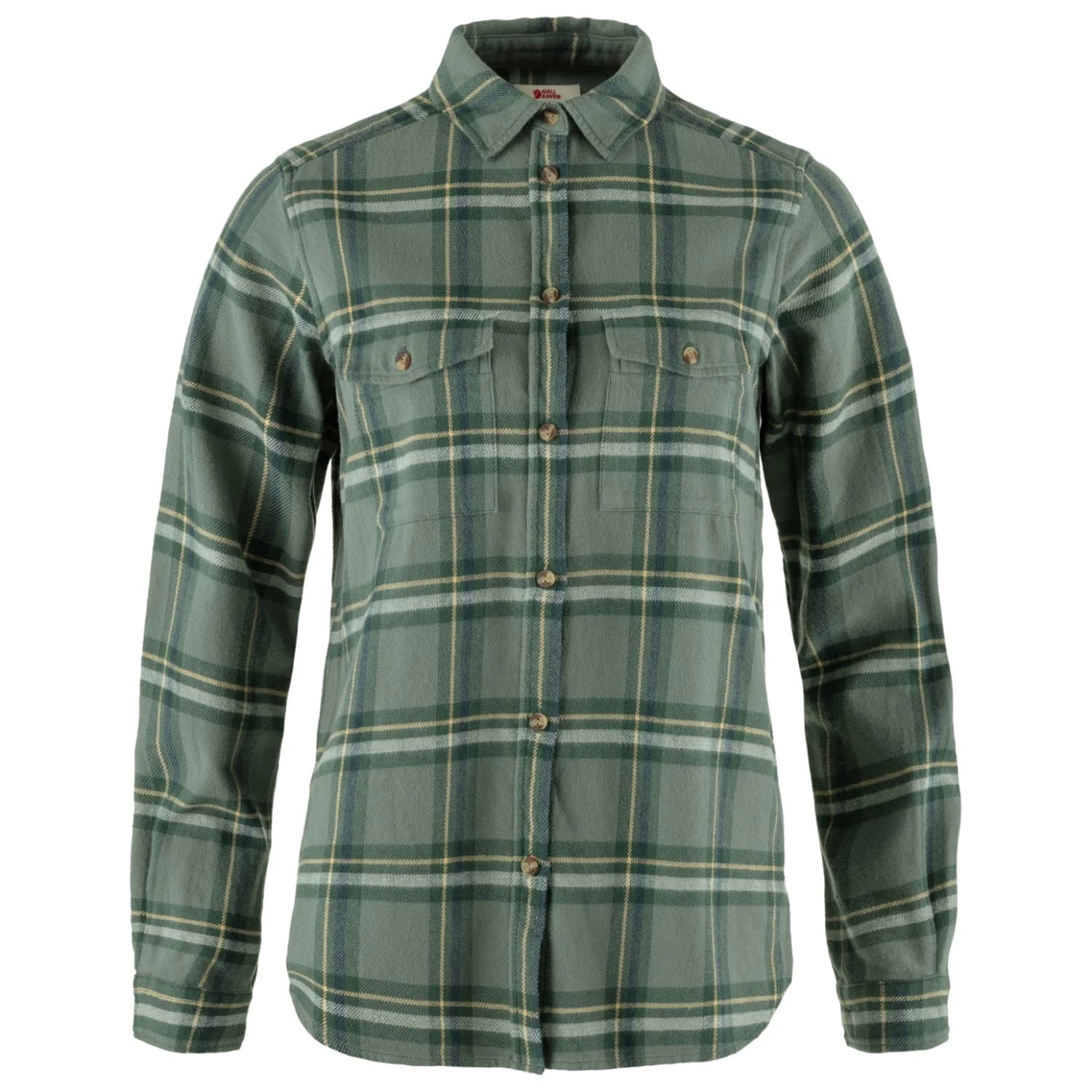 Дамска риза с копчета Fjällräven Women's Övik Heavy Flannel Shirt - Patina Green / Deep Patina