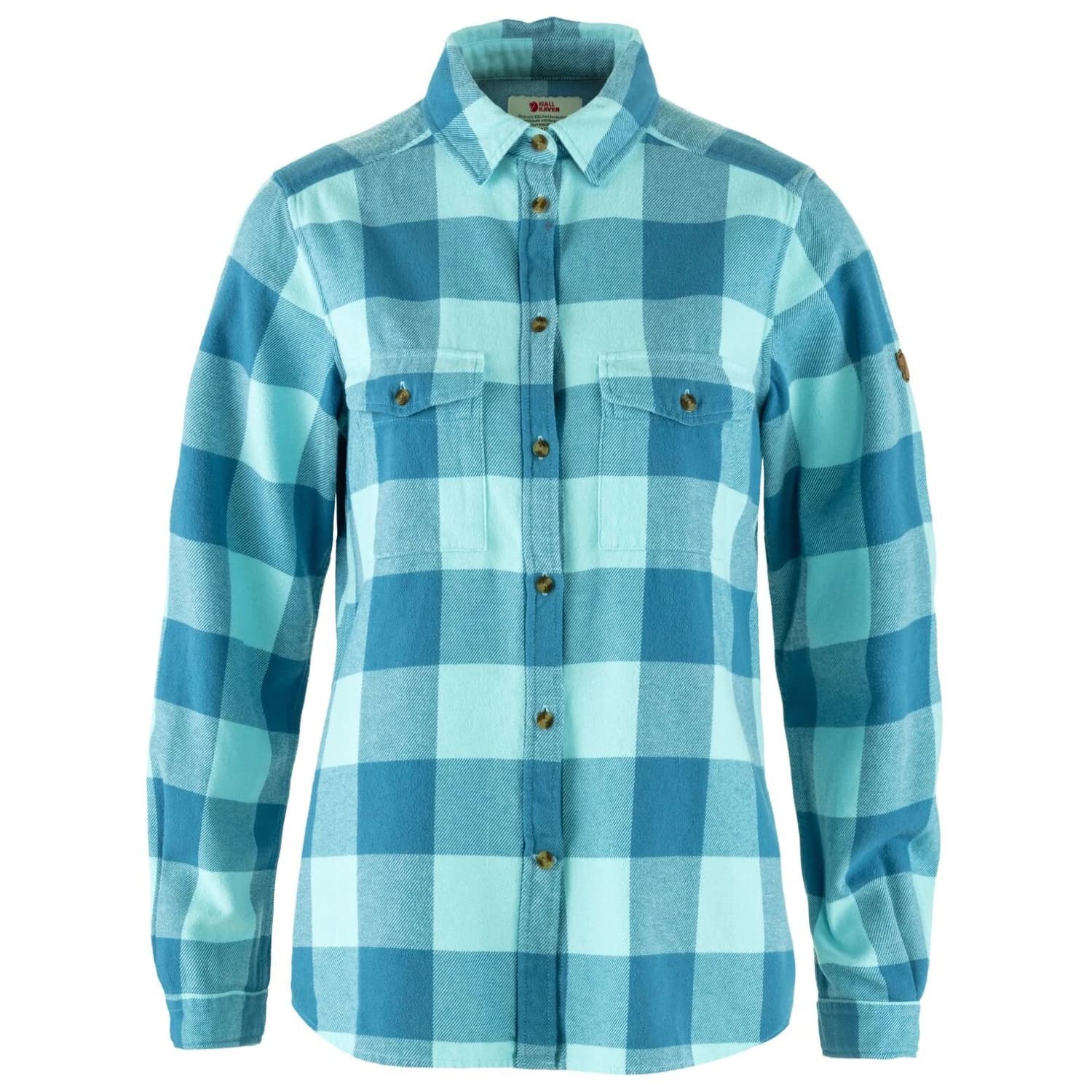 Дамска риза с копчета Fjällräven Women's Övik Heavy Flannel Shirt - Dawn Blue / Breeze Blue
