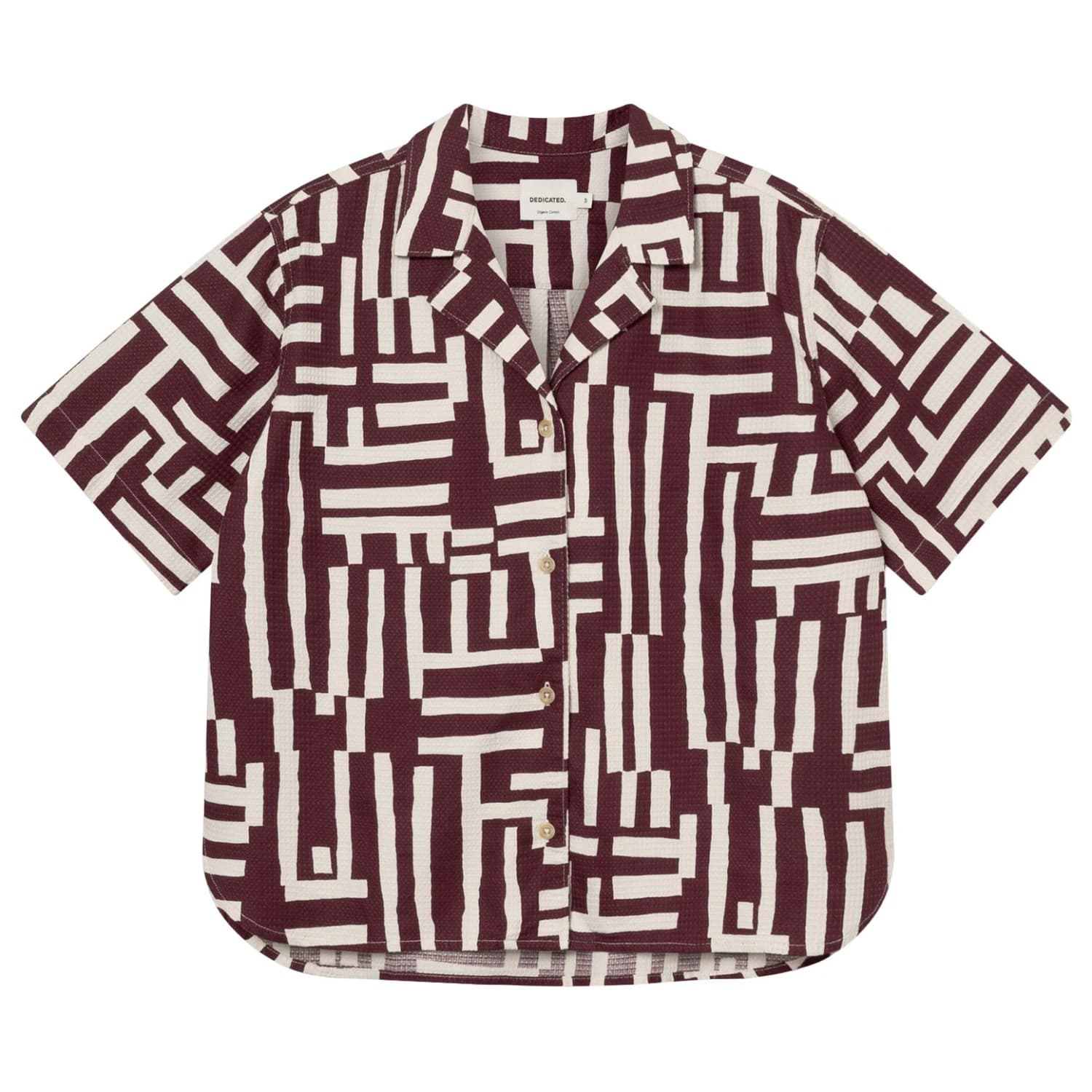 Дамска блуза Dedicated Women's Shirt Torup Blouse - Lines & Sticks Fig Red