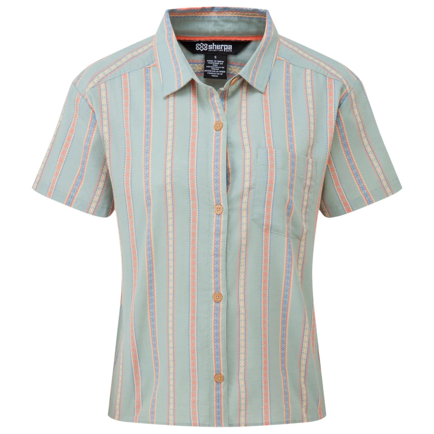 Дамска блуза Sherpa Women's Jaya Camp Shirt Blouse - Celery Patti Stripe