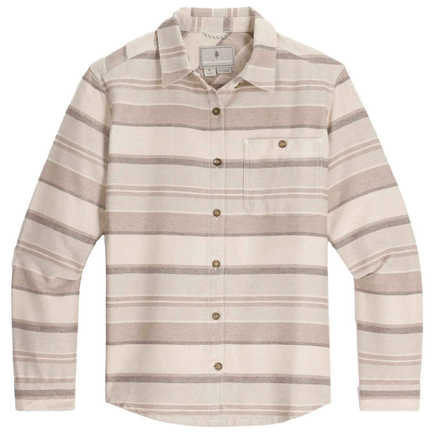 Дамска блуза Royal robbins Women's Clouds Rest Hemp L/S Shirt - Chalk Pacific Crest Stripe