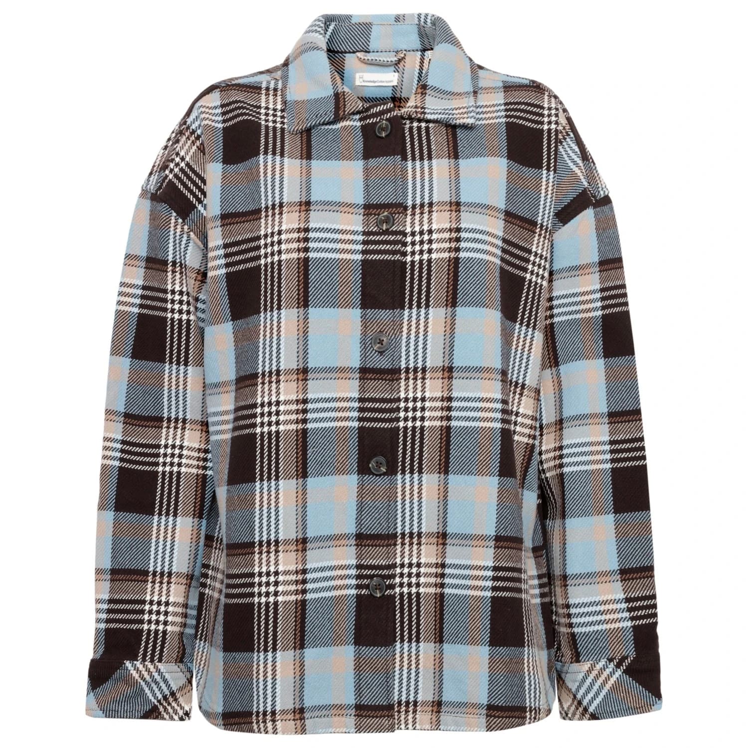 Дамска блуза KnowledgeCotton Apparel Women's Heavy Flannel Check Blouse - Brown Check
