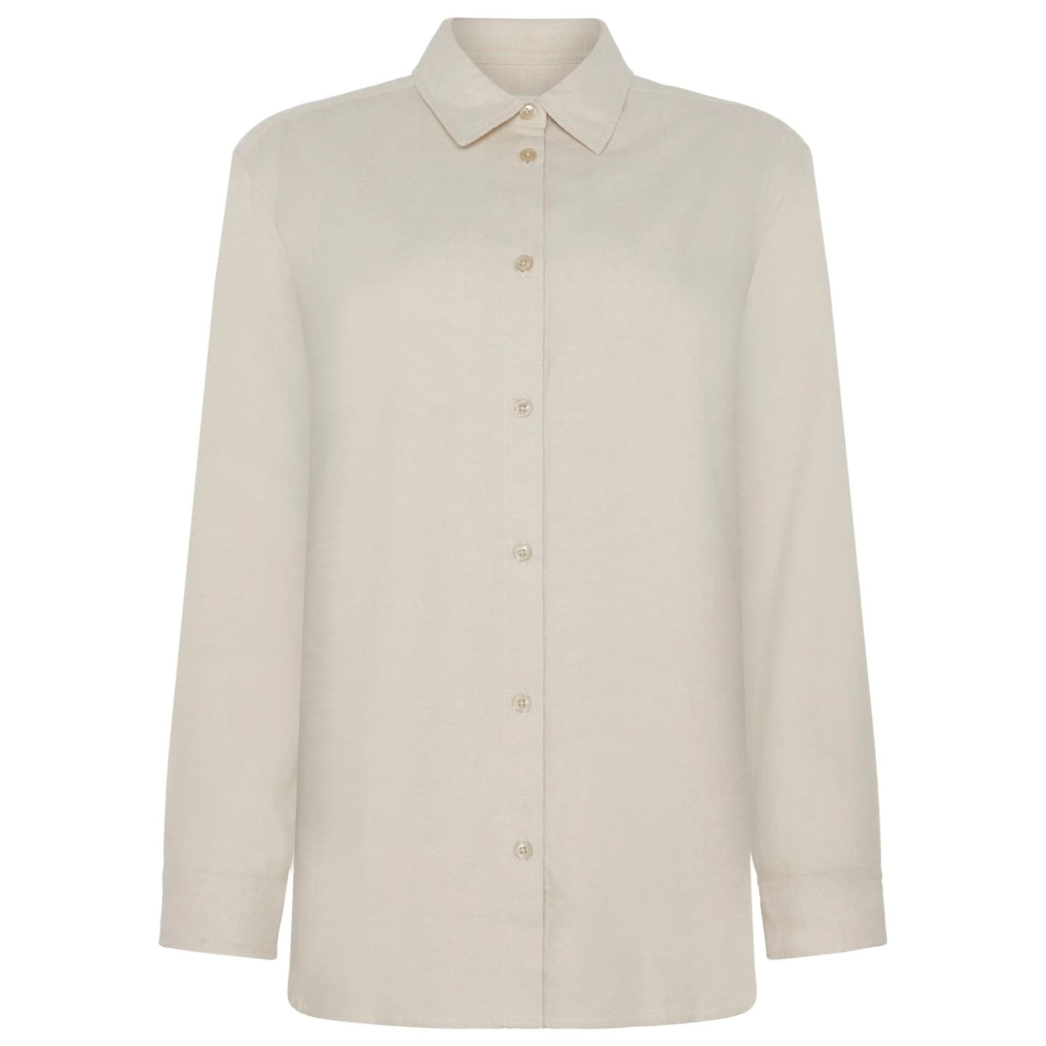 Дамска блуза KnowledgeCotton Apparel Women's Regular Fit Heavy Twill Blouse - Light Feather Gray