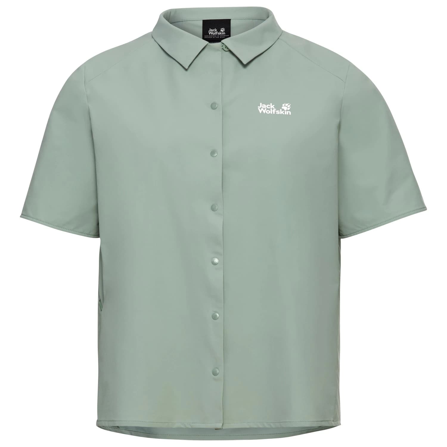 Дамска риза с копчета Jack Wolfskin Women's Prelight Suncool Shirt - Green Zinnia
