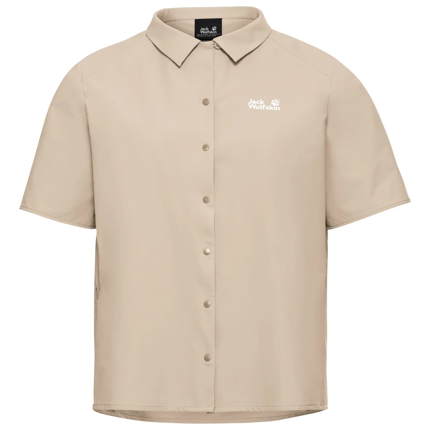 Дамска риза с копчета Jack Wolfskin Women's Prelight Suncool Shirt - Oyster