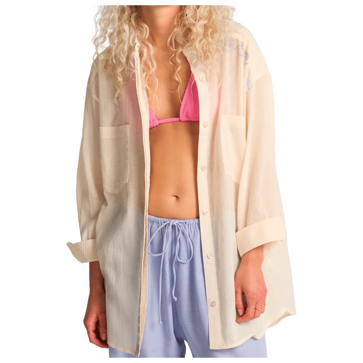 Дамска блуза Billabong Women's Find Me Here L/S Shirt - White Cap