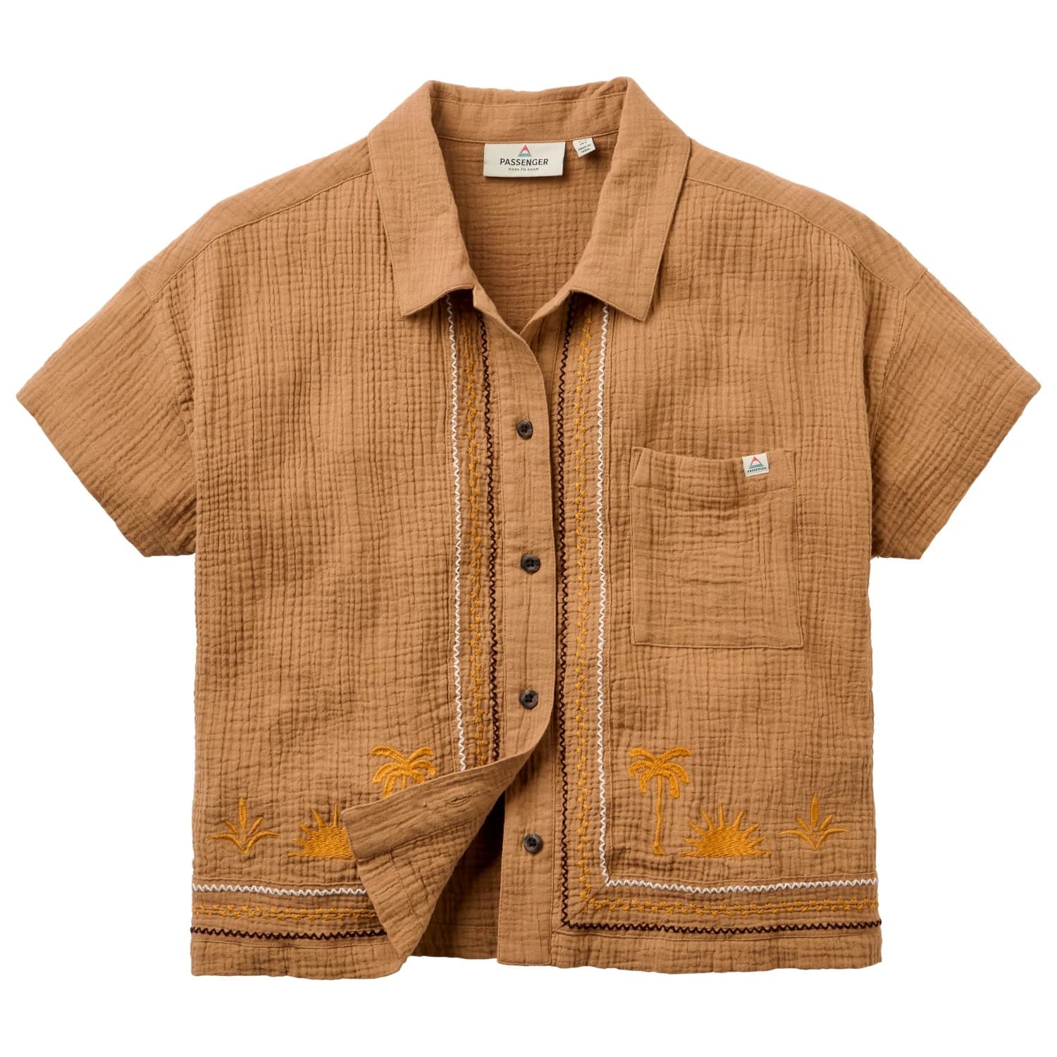 Дамска блуза Passenger Women's Waveney S/S Shirt Blouse - Caramel Brown
