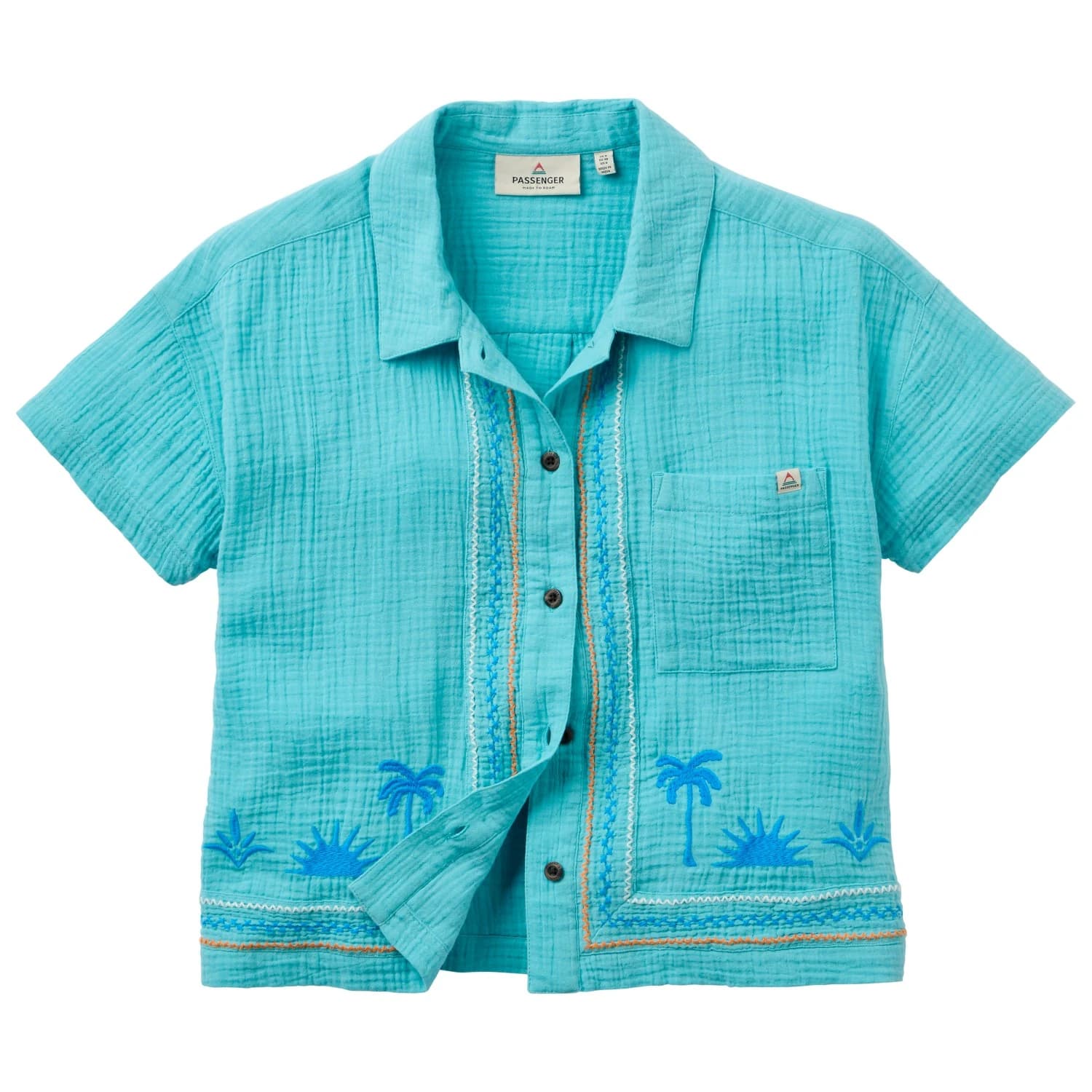 Дамска блуза Passenger Women's Waveney S/S Shirt Blouse - Retro Blue