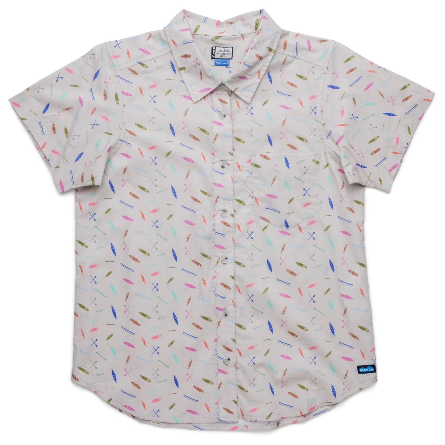 Дамска риза с копчета KAVU Women's Girl Party Shirt - Canoe Confetti