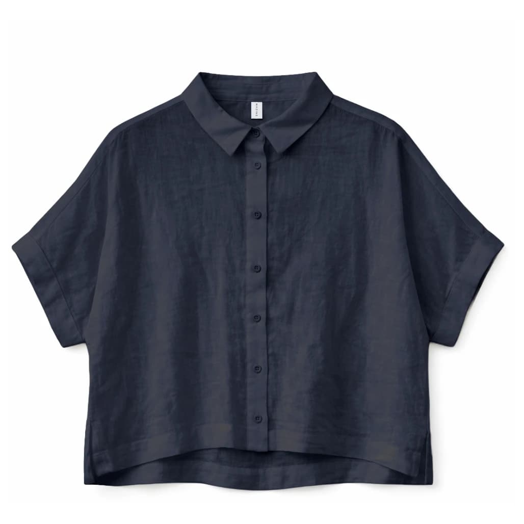 Дамска блуза Mazine Women's Short Sleeve Linen Shirt Blouse - Ink Blue