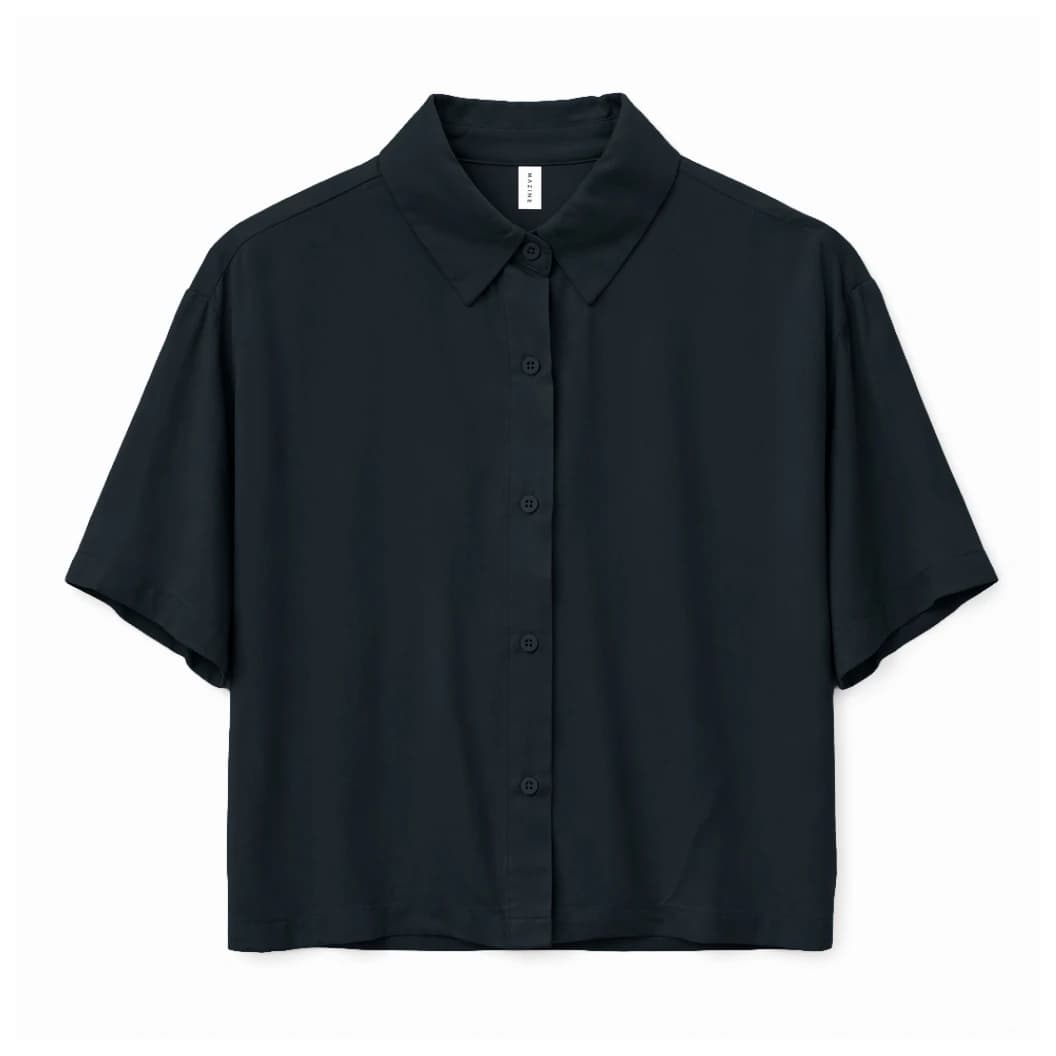 Дамска блуза Mazine Women's Short Sleeve Viscose Shirt Blouse - Black
