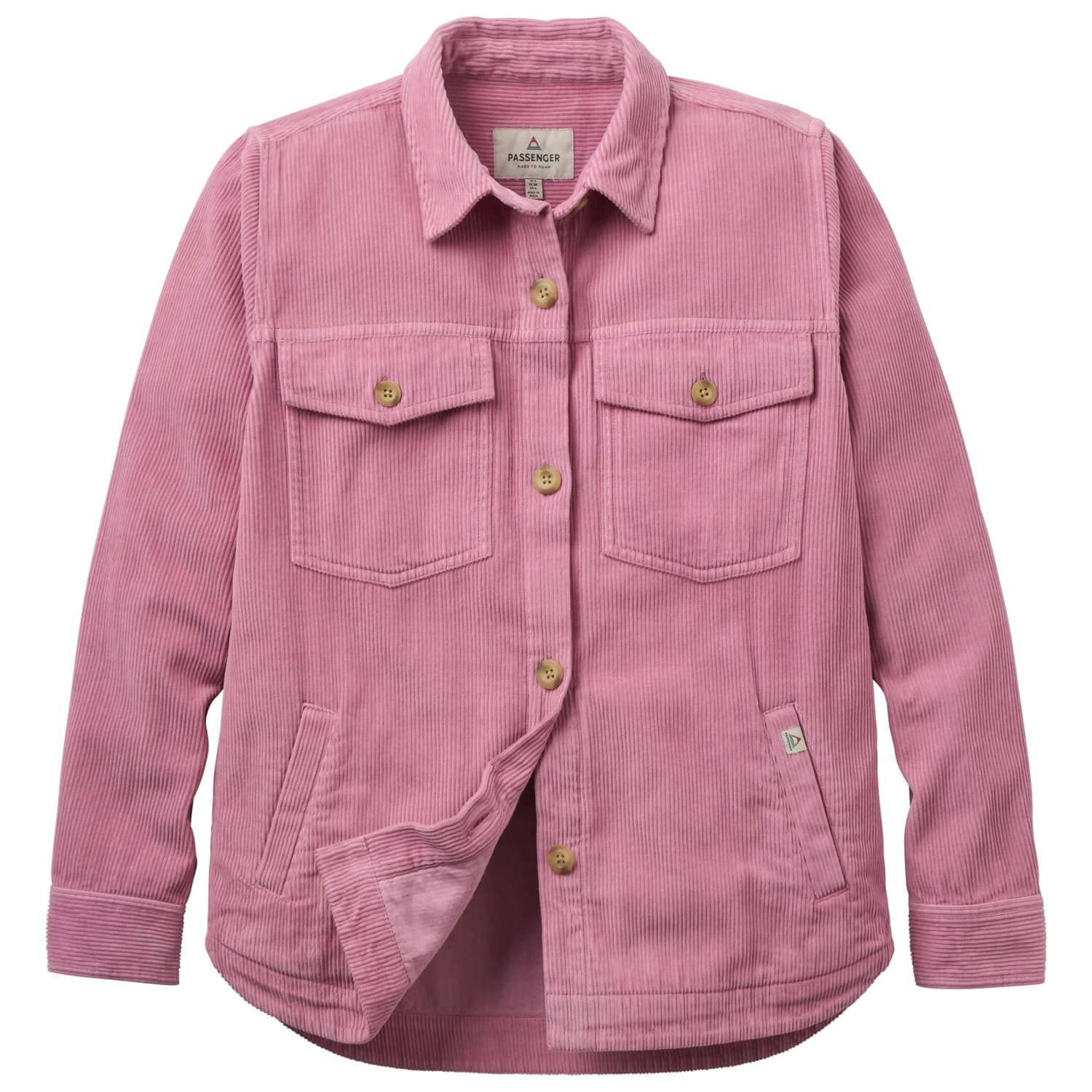 Риза с копчета Passenger Women's Stella Heavyweight Cord L/S Shirt - Pink Haze