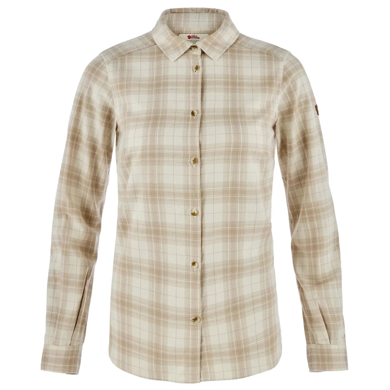 Дамска риза с копчета Fjällräven Women's Övik Classic Flannel Shirt - Chalk White / Fossil