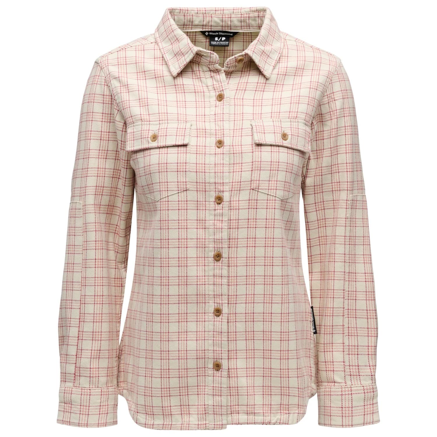 Риза с копчета Black Diamond Women's Project Twill L/S Shirt - Chalk / Mineral Red