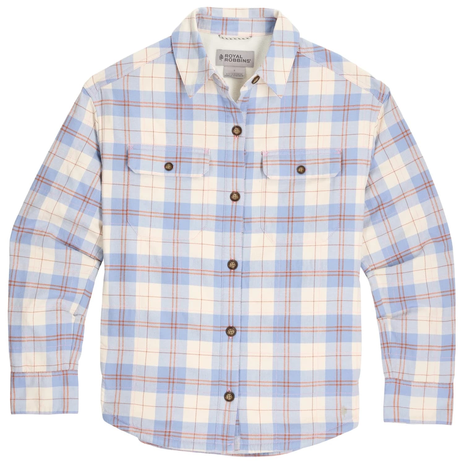 Риза с копчета Royal Robbins Women's Vista Flannel Shacket Shirt - Rain Alpine Pld