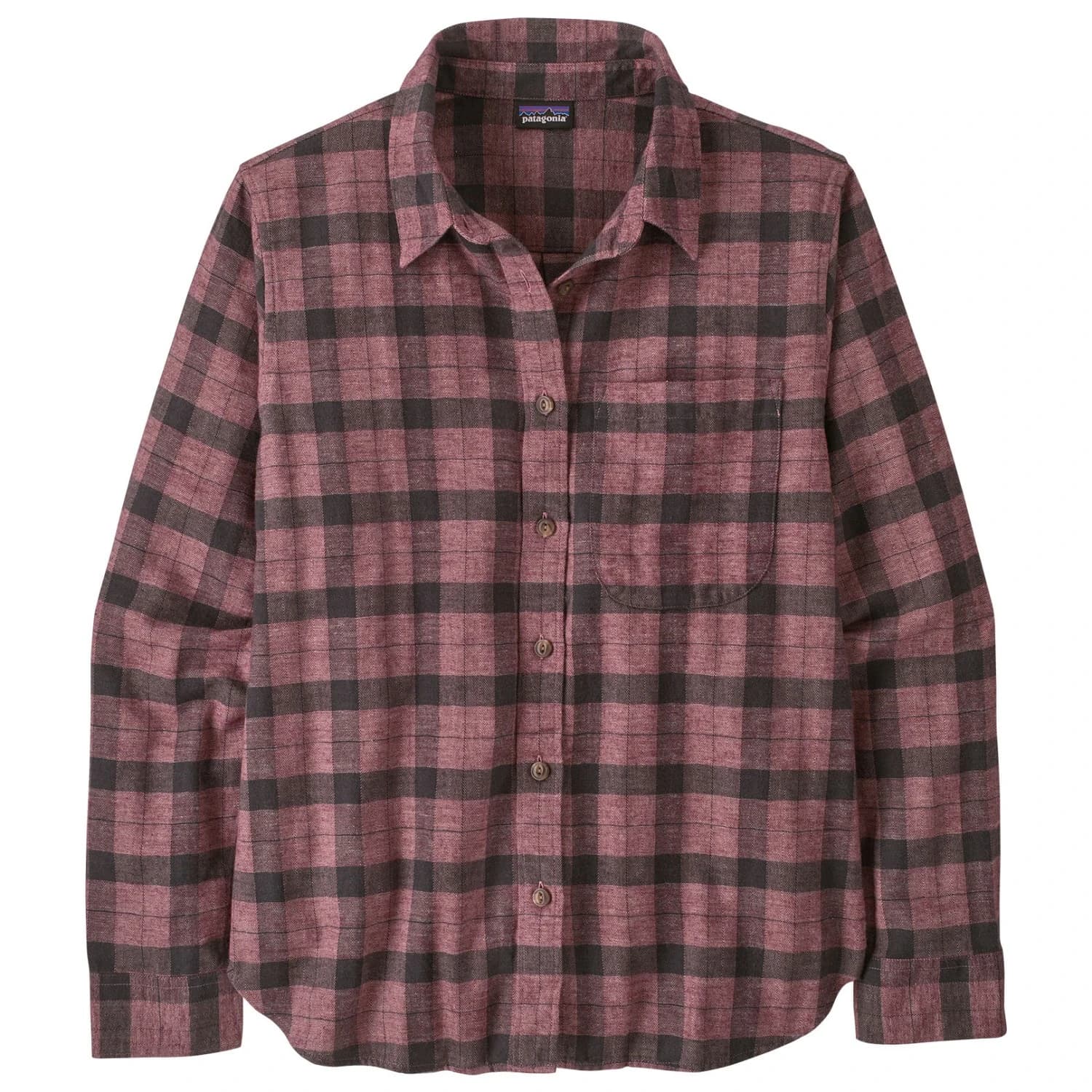 Дамска риза с копчета Patagonia Women's LW Fjord Flannel Shirt - Evergreen Fjord: Berry Fig