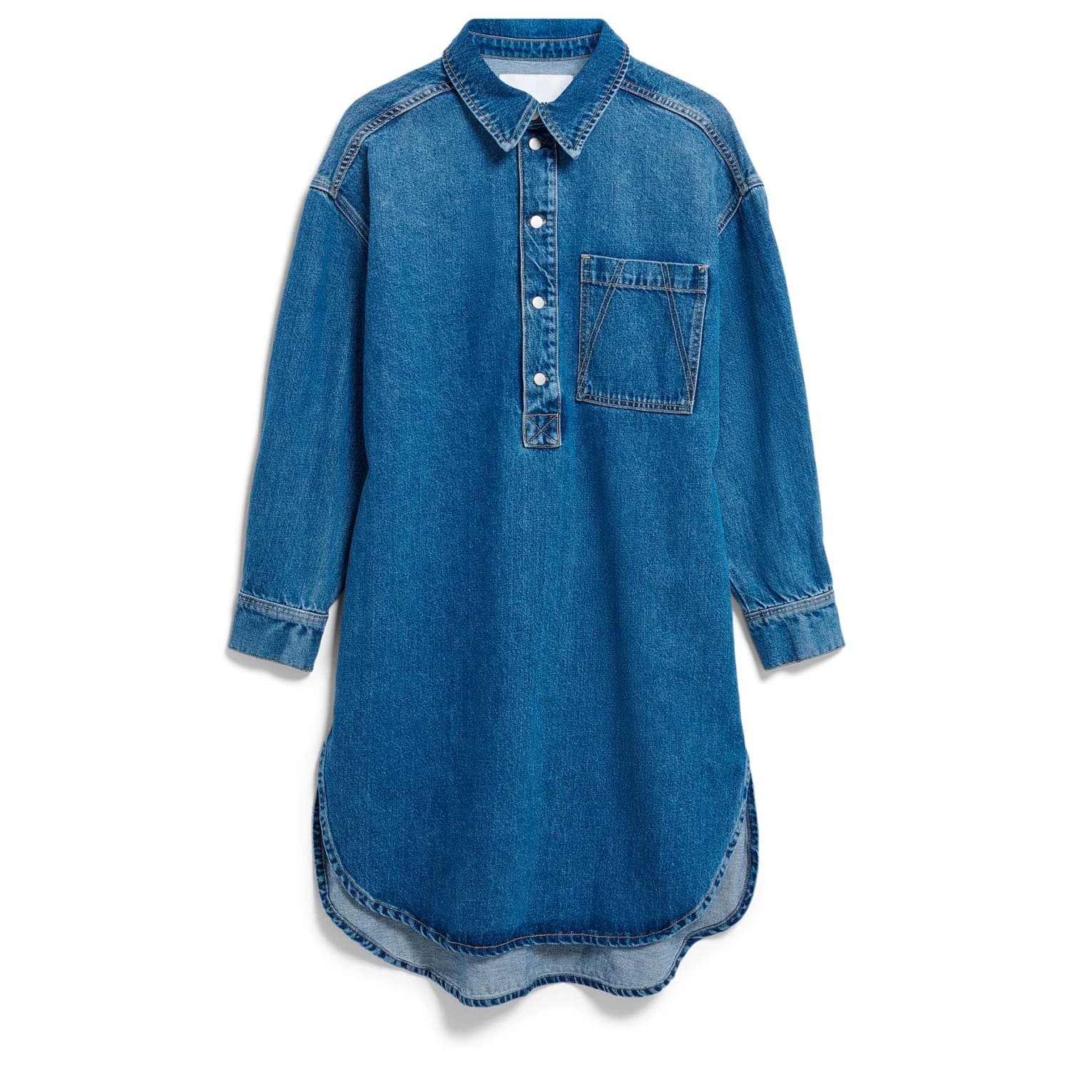 Дамска рокля ARMEDANGELS Women's Oversized Denim Shirt Dress - Bay