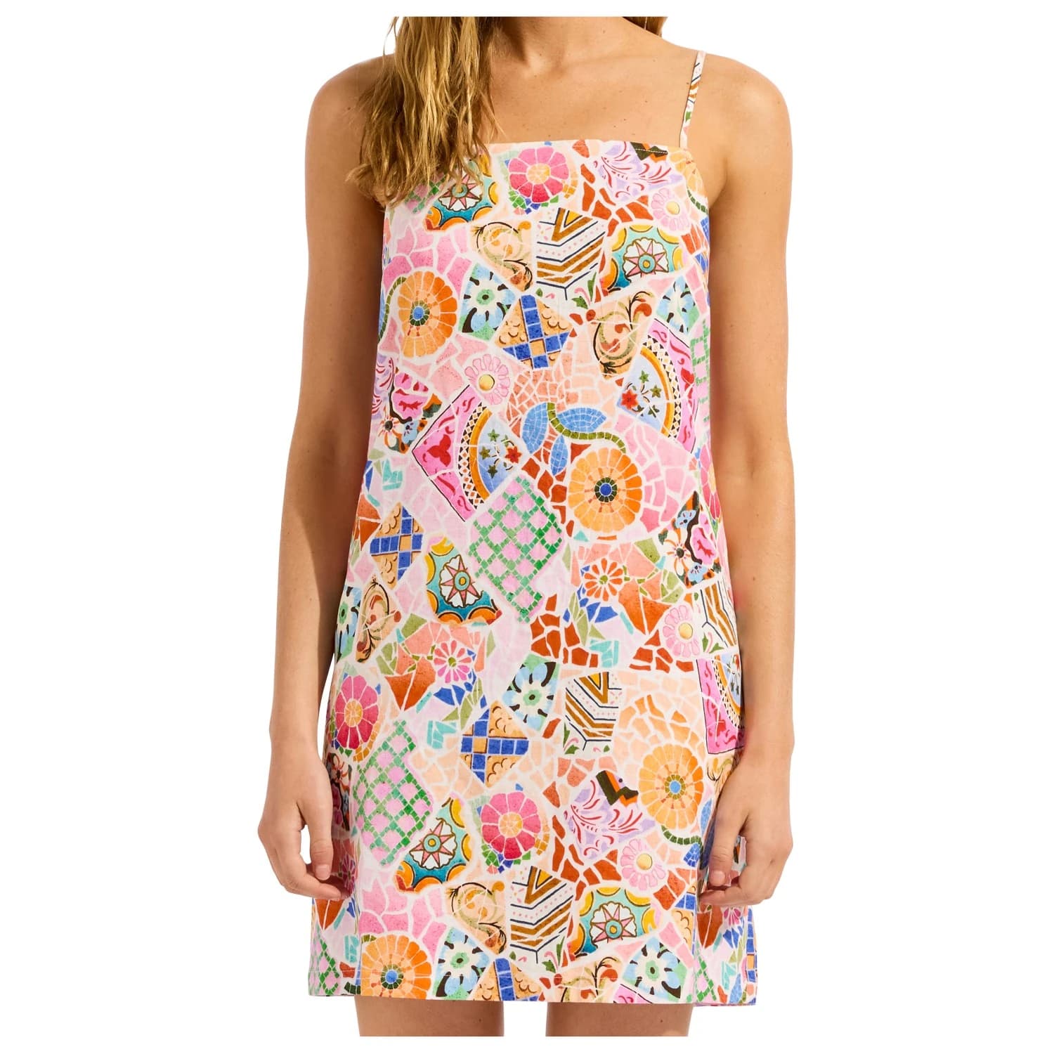 Дамска рокля Seafolly Beach Bohème Bandeau Mini Dress - Parfait Pink