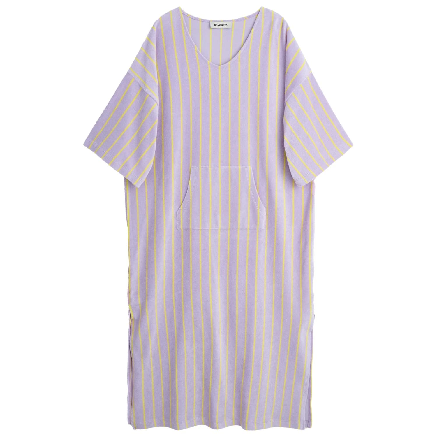Дамска рокля Bongusta Women's Naram Kaftan Dress Poncho - Lilac & Neon Yellow
