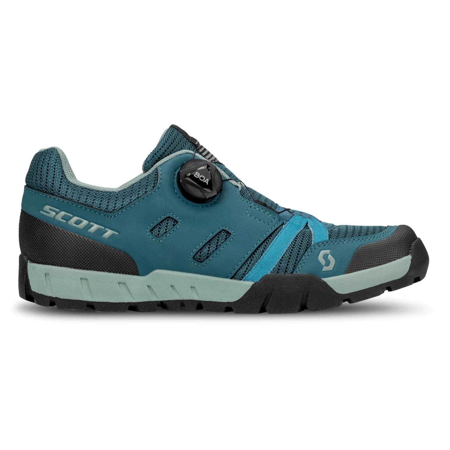 Дамски обувки за планинско колоездене Scott Women's Sport Crus-R Flat Boa Cycling shoes - Petrol Blue / Mint Green