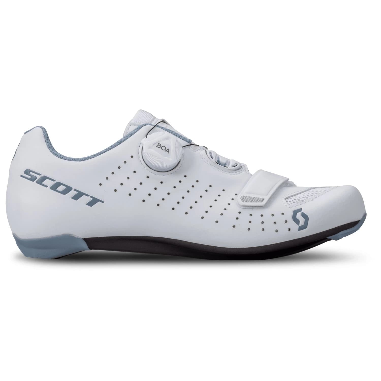 Дамски обувки за шосеен велосипед Scott Women's Shoe Road Comp Boa Cycling shoes - Matt White / Light Blue