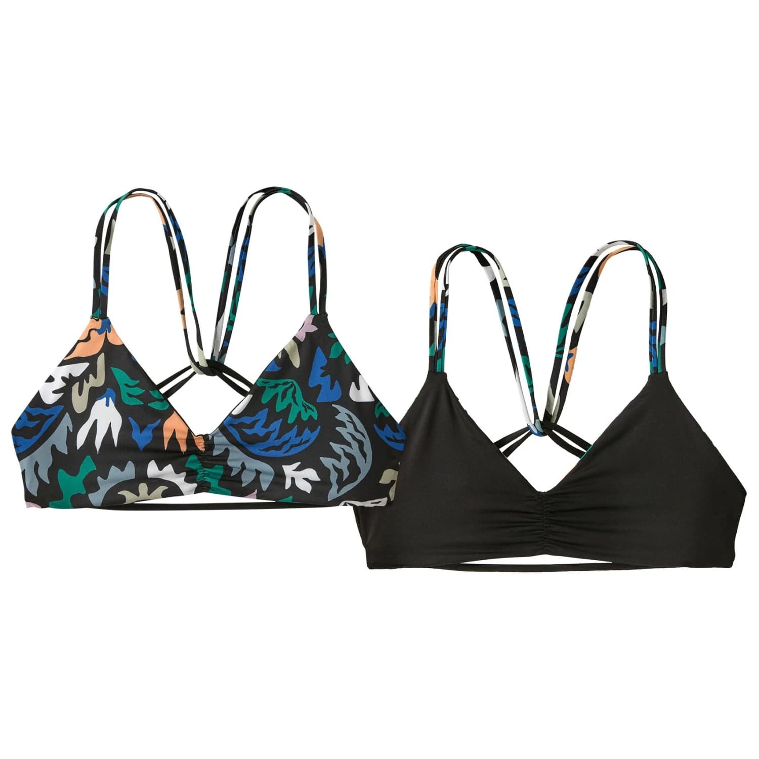 Дамско бикини горнище Patagonia Women's Reversible Seaglass Bay Top Bikini top - Kaleido: Black