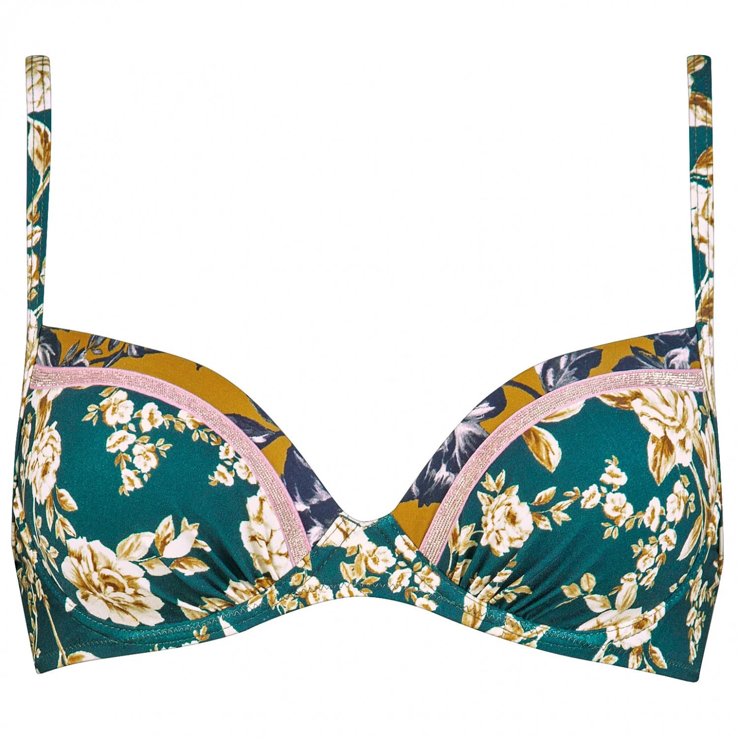 Дамско бикини горнище Watercult Women's Bikini Top Ottomane Flower 2 Bikini top - Vintage Spring