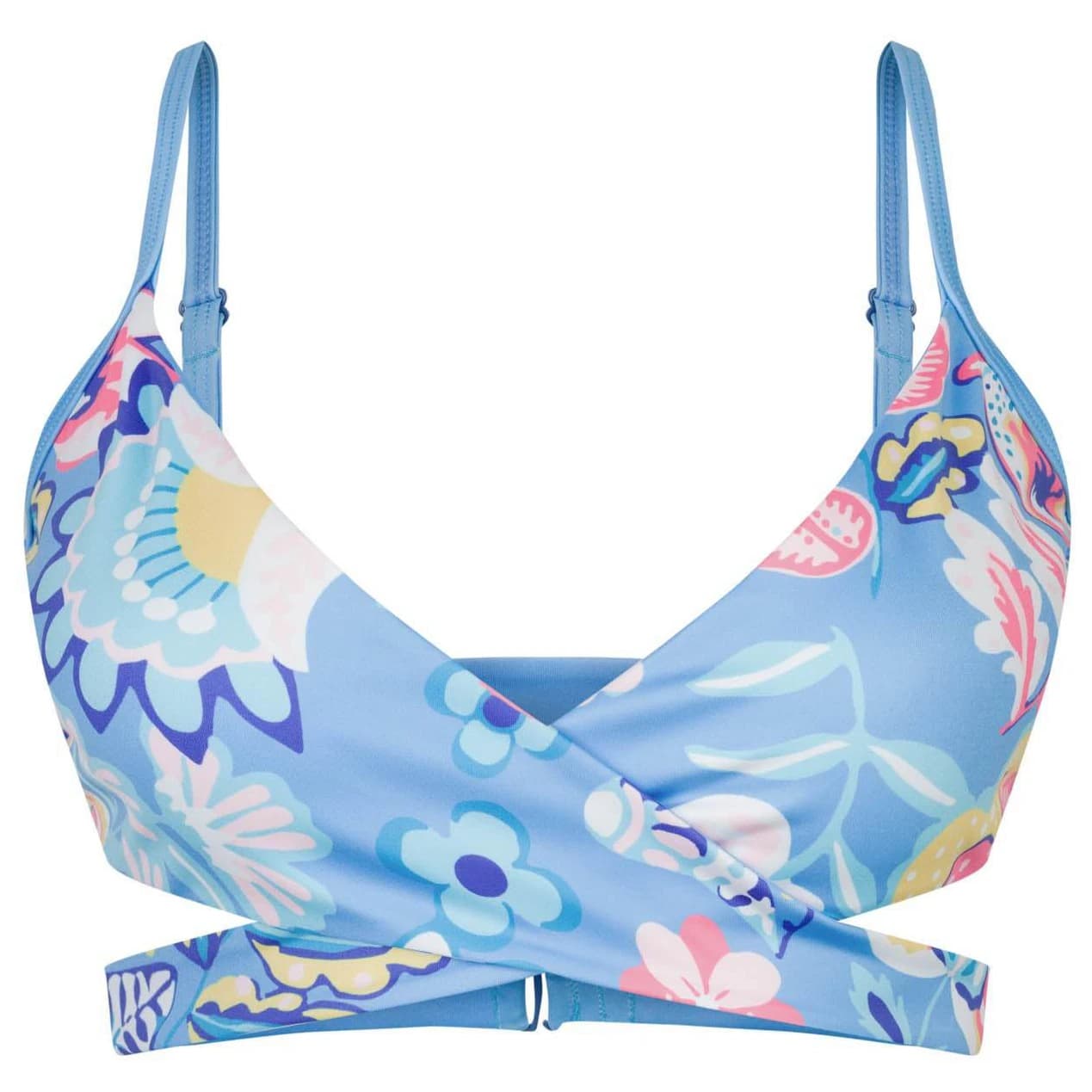 Дамско бикини горнище Boochen Women's Arpoador Top Bikini top - Summer Floral / Skyblue