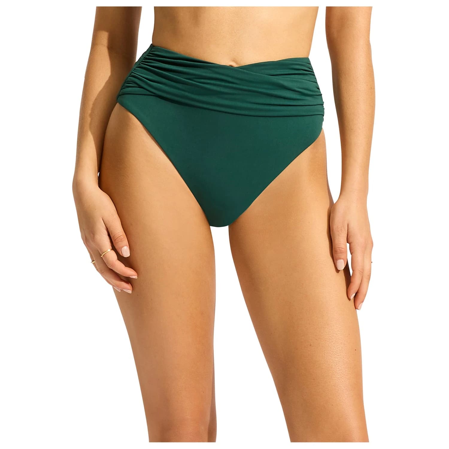 Дамско бикини долнище Seafolly Women's Collective High Waist Wrap Front Pant Bikini bottom - Evergreen