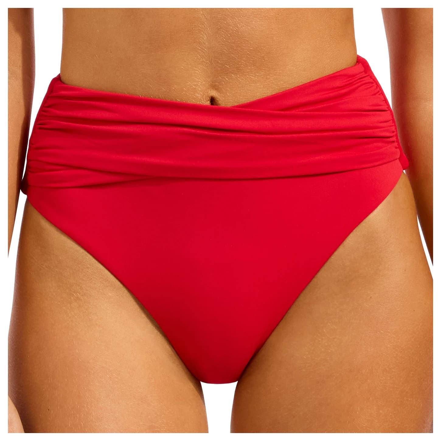 Дамско бикини долнище Seafolly Women's Collective High Waist Wrap Front Pant Bikini bottom - Cosmo Red