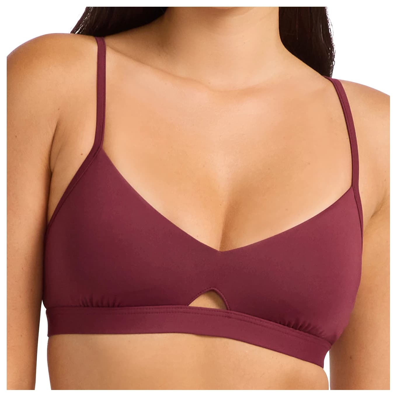 Дамско бикини горнище Seafolly Women's Collective Hybrid Bralette Bikini top - Dark Burgundy