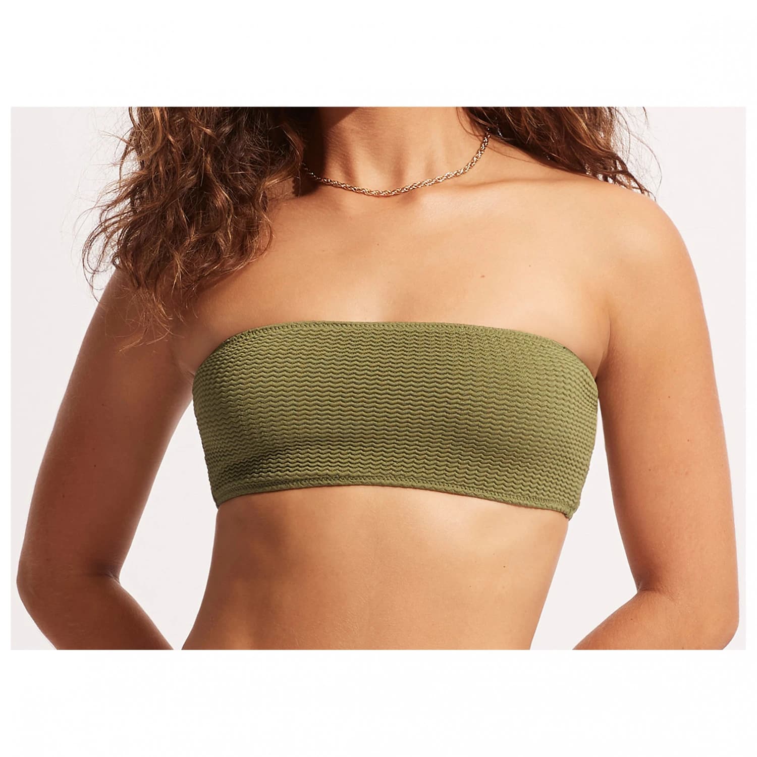 Дамско бикини горнище Seafolly Women's Sea Dive Tube Top Bikini top - Khaki