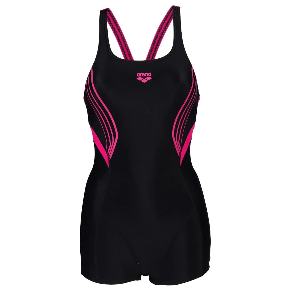 Дамски бански костюм Arena Women's Kaori Combinaison Swimsuit - Black / Freak Rose