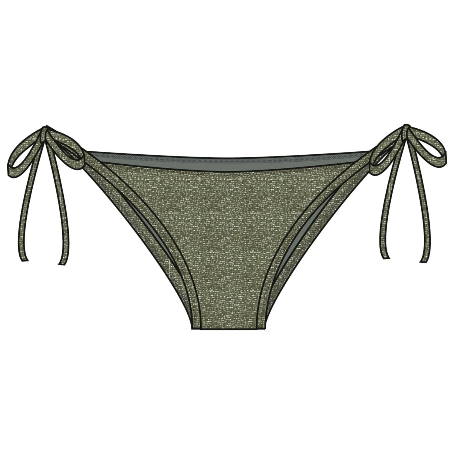 Дамско бикини долнище Roxy Women's Shiny Wave TS Moderate Bikini top - Agave Green