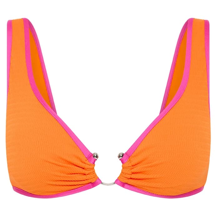 Дамско бикини горнище Seafolly Women's Beach Bound Ring Front Tank Bikini top - Turmeric