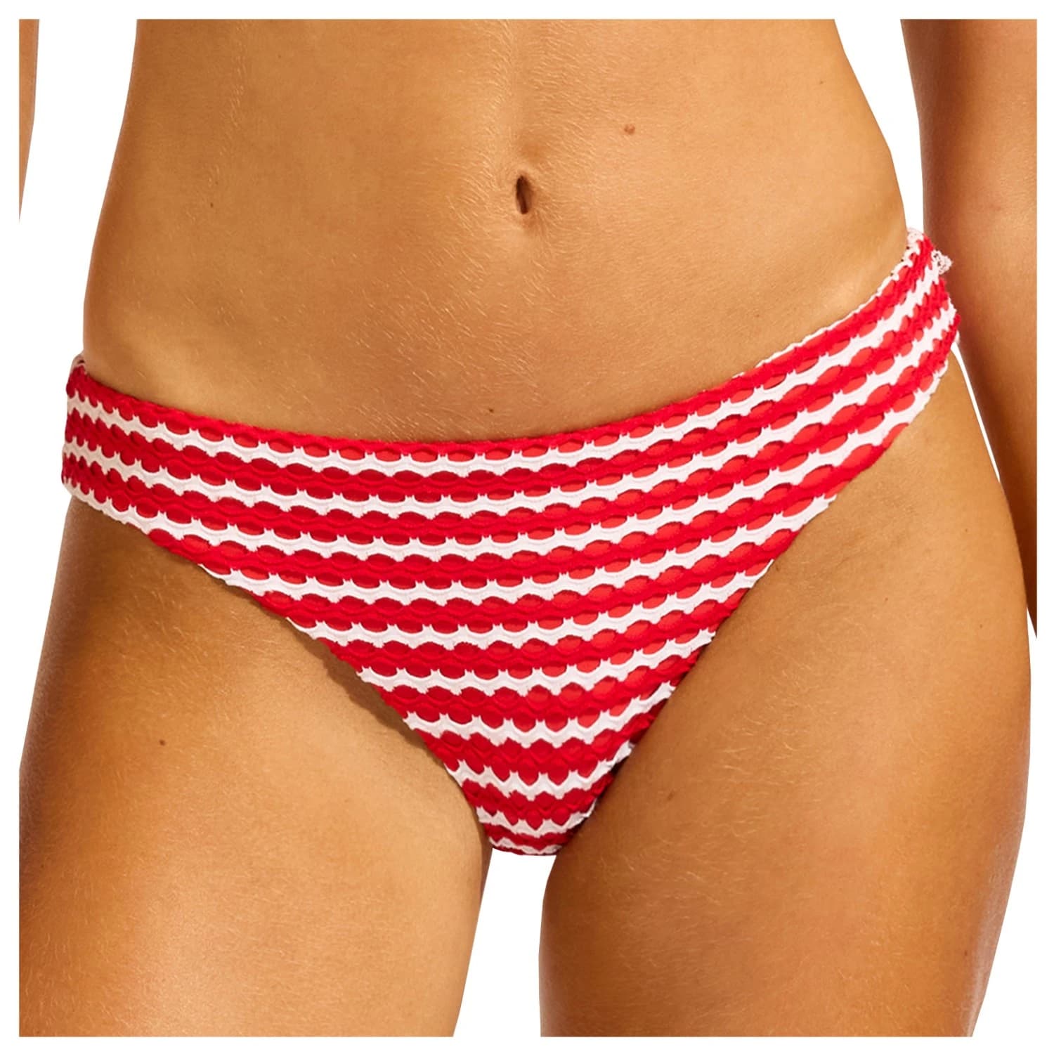 Дамско бикини долнище Seafolly Women's Mesh Effect Hipster Pant Bikini bottom - Chilli Red / White