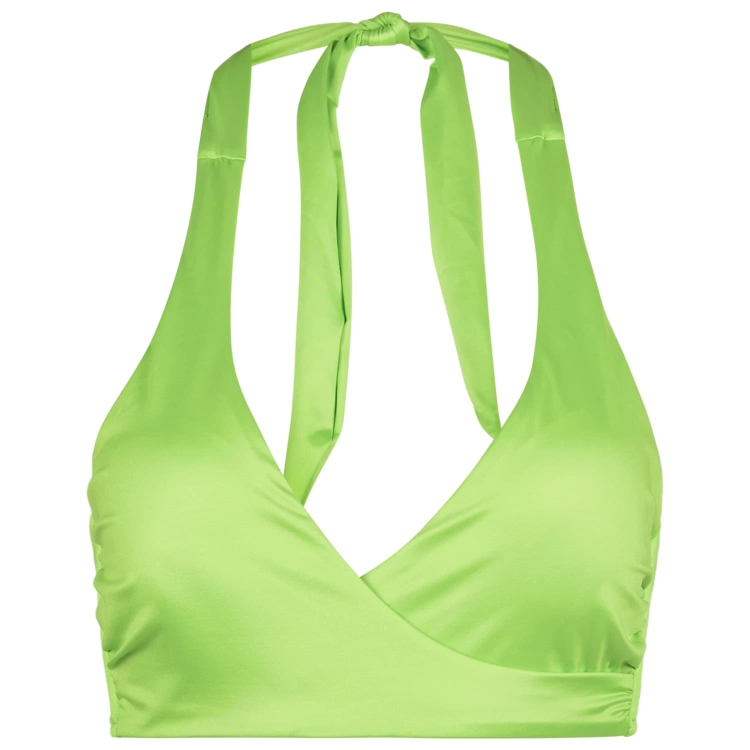 Дамско бикини горнище Seafolly Women's Soleil DD Wrap Front Halter Bra Bikini top - Jasmine Green
