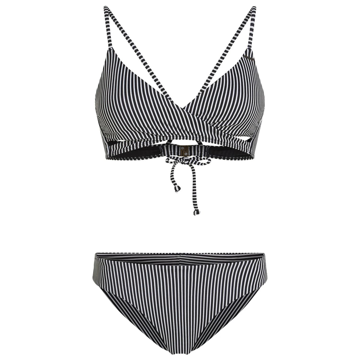 Дамски комплект бикини O'Neill Women's Essentials Baay Maoi Bikini Set Bikini - Black Micro Stripe