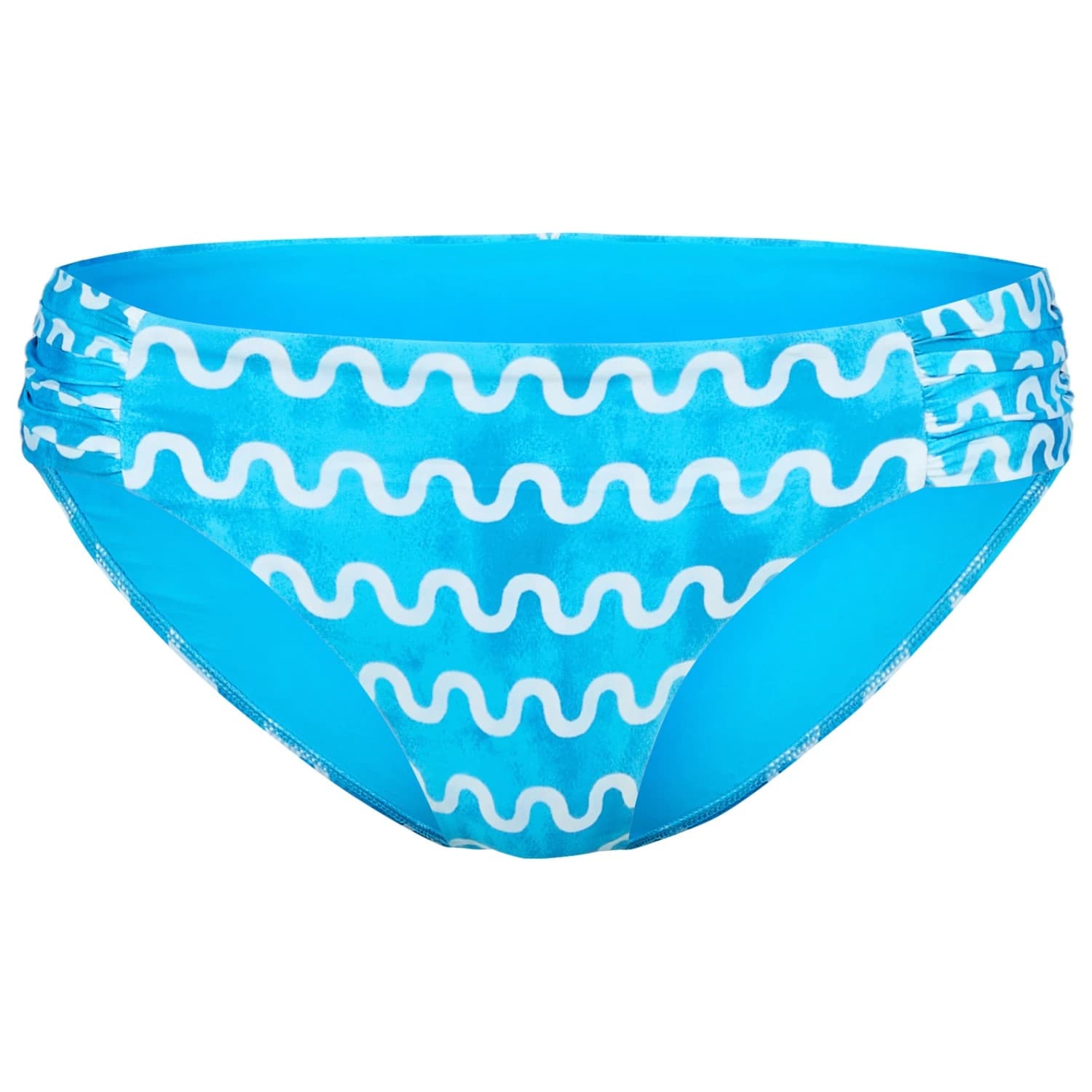 Дамско бикини долнище Seafolly Women's Soundwave Ruched Side Retro Pant Bikini bottom - Turquoise