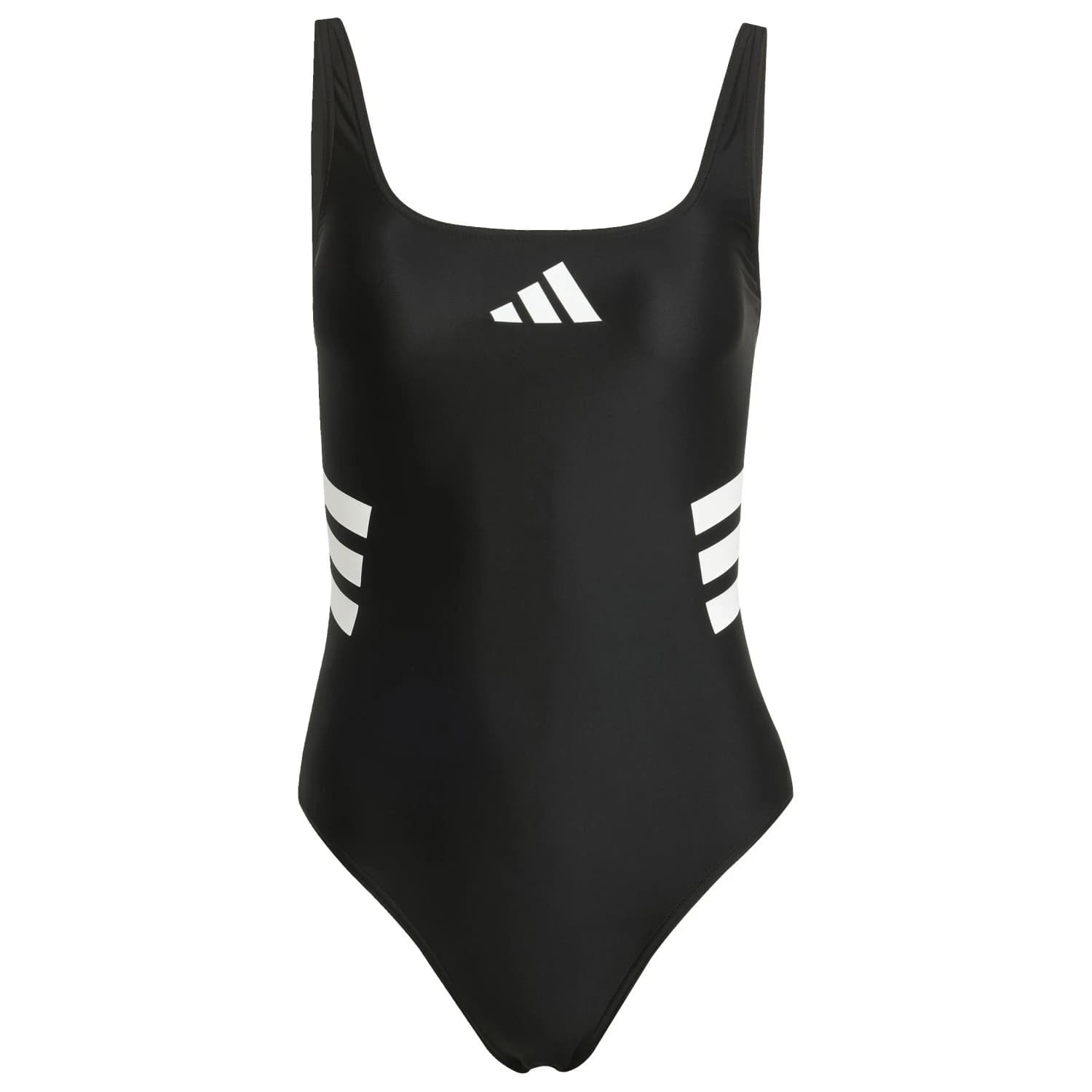 Дамски бански костюм adidas Women's 3 Stripes Uback Suit Swimsuit - Black / White