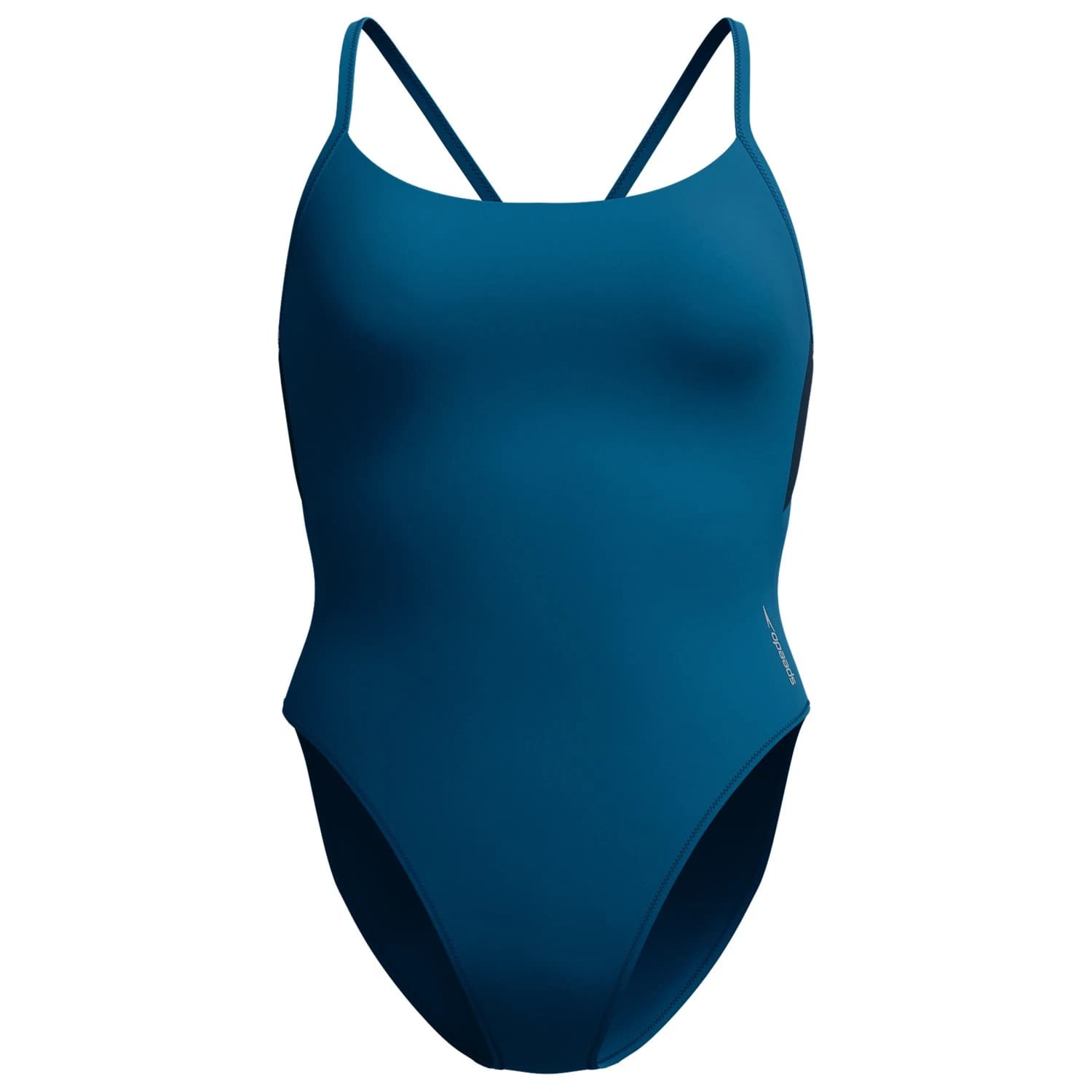 Дамски бански костюм Speedo Women's Solid Racerback 1 Piece Swimsuit - Dark Teal
