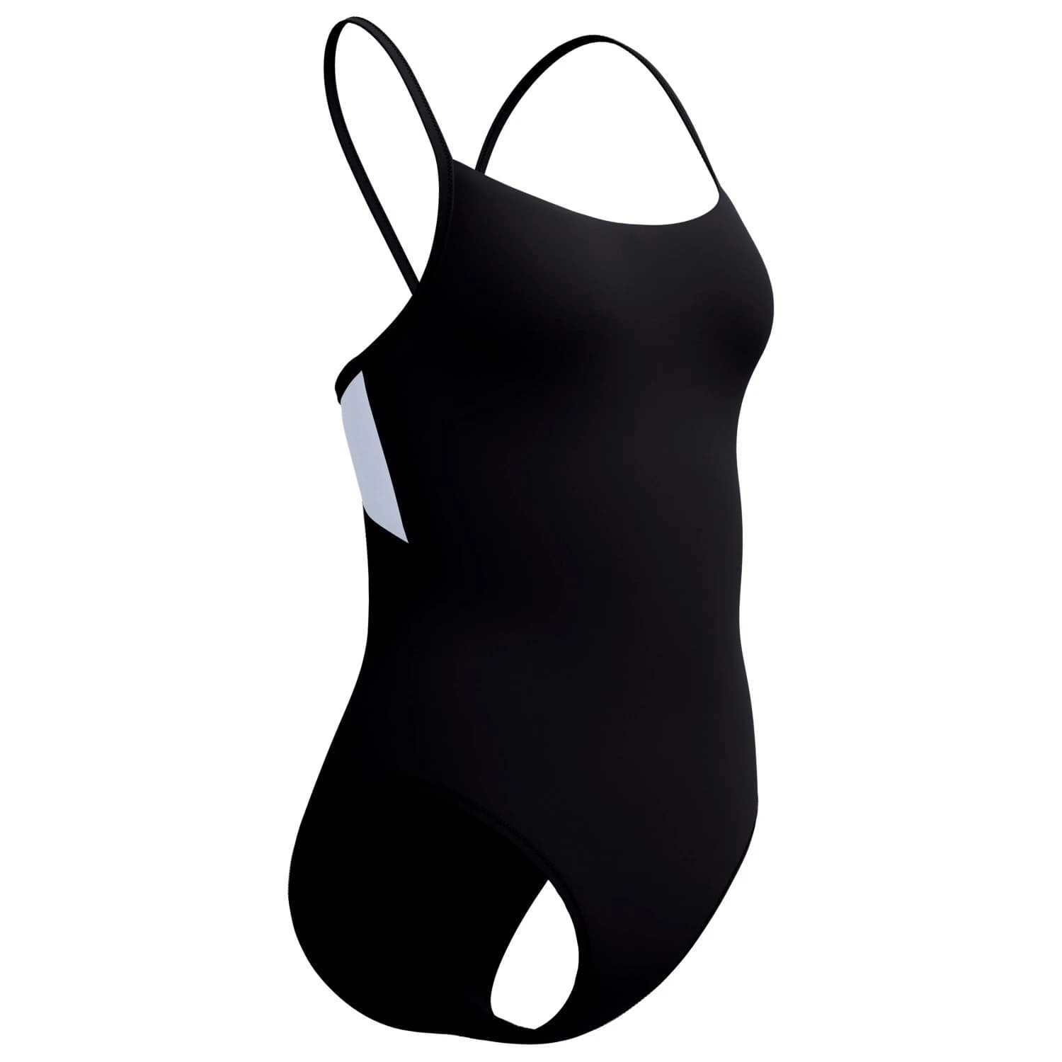 Дамски бански костюм Speedo Women's Solid Racerback 1 Piece Swimsuit - Anthracite / White