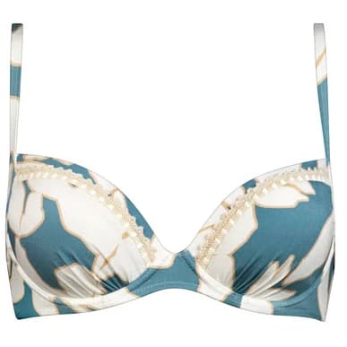 Дамско бикини горнище Watercult Women's Floral Abstract Wired Bikini Top - Puffy Sky