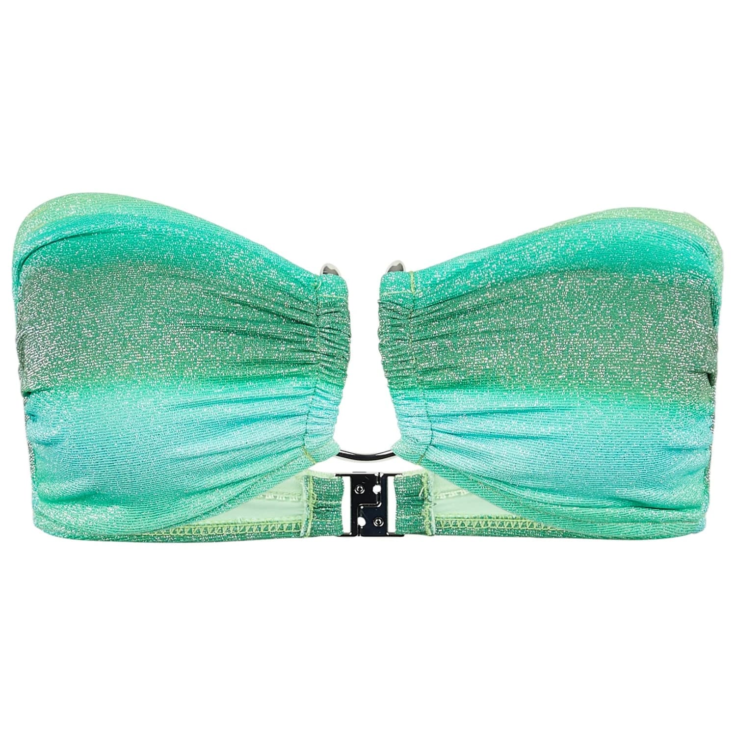 Дамско бикини горнище Seafolly Women's Spectrum Trim Front Bandeau Bikini top - Jade