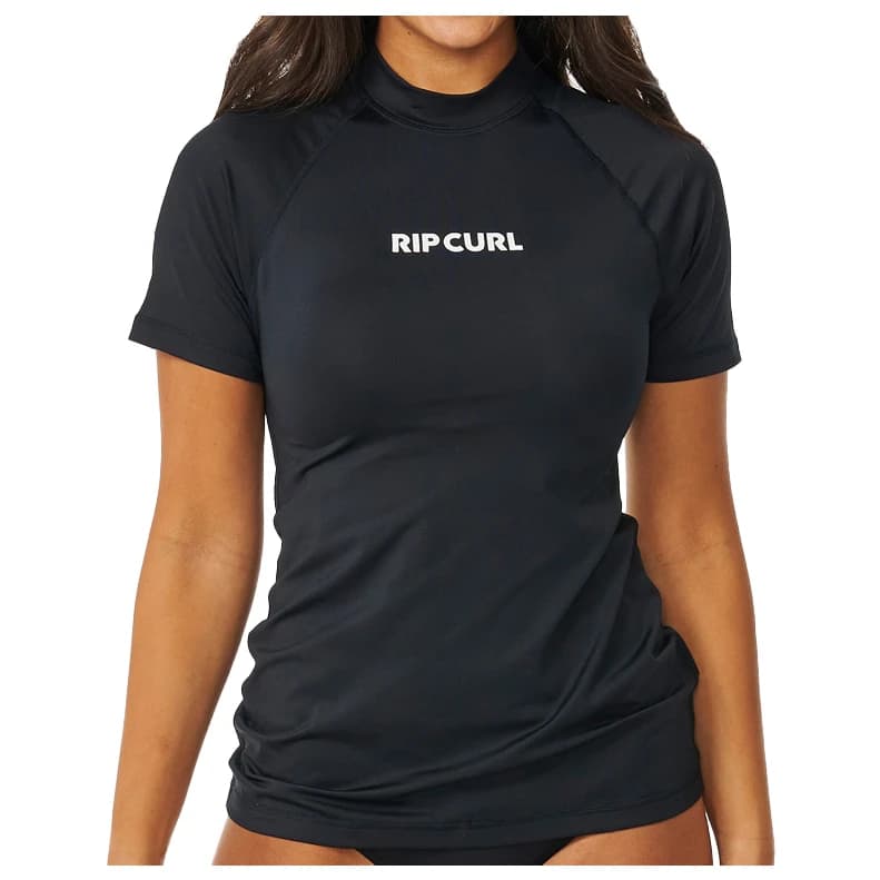 Дамска плажна тениска от ликра Rip Curl Women's Classic Surf S/S UPF Rashguard Lycra - Black
