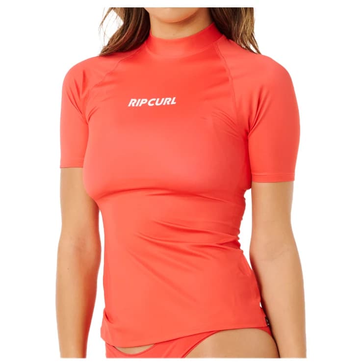 Дамска плажна тениска от ликра Rip Curl Women's Classic Surf S/S UPF Rashguard Lycra - Red