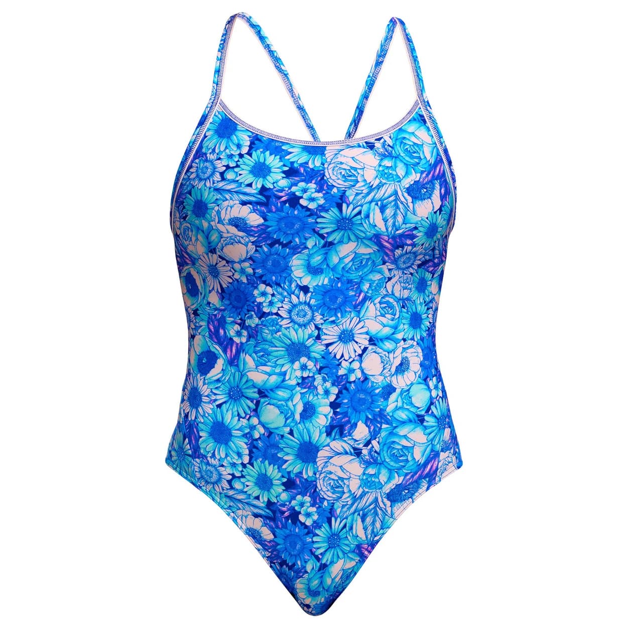 Дамски бански костюм Funkita Women's Diamond Back One Piece Swimsuit - Bloom Shakalaka