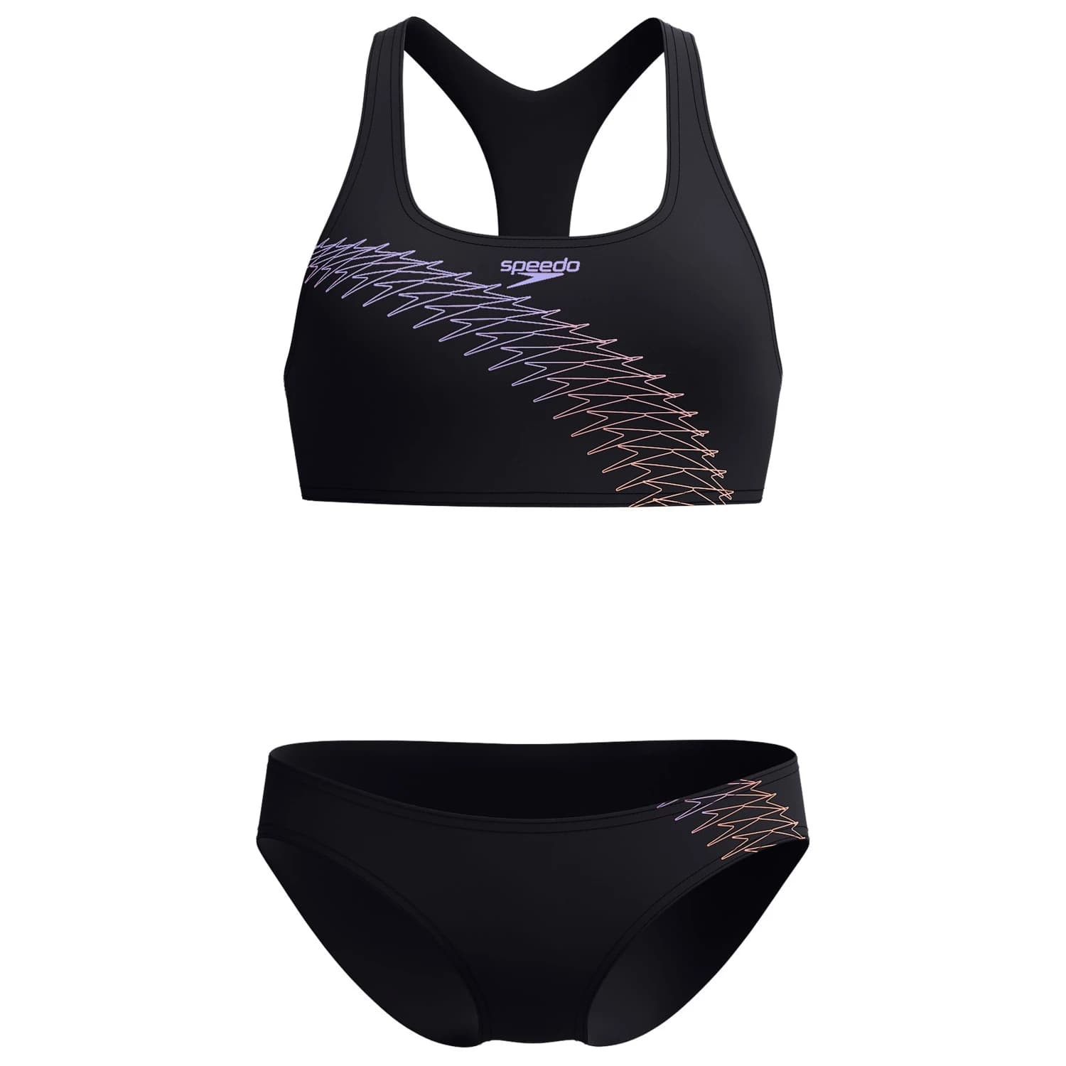 Дамски комплект бикини Speedo Women's Medley Logo 2 Piece Bikini - Bright Peach