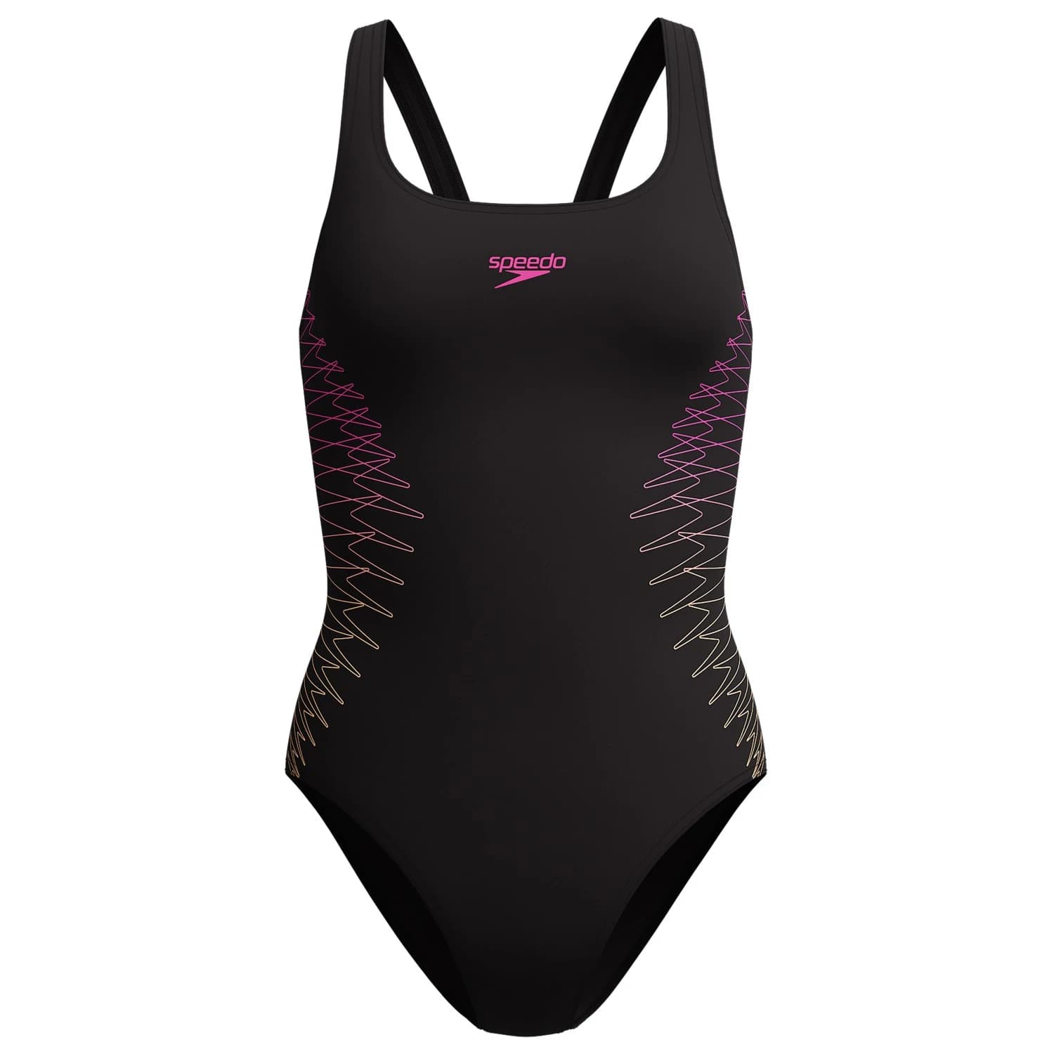 Дамски бански костюм Speedo Women's Placement Muscleback Swimsuit - Anthracite