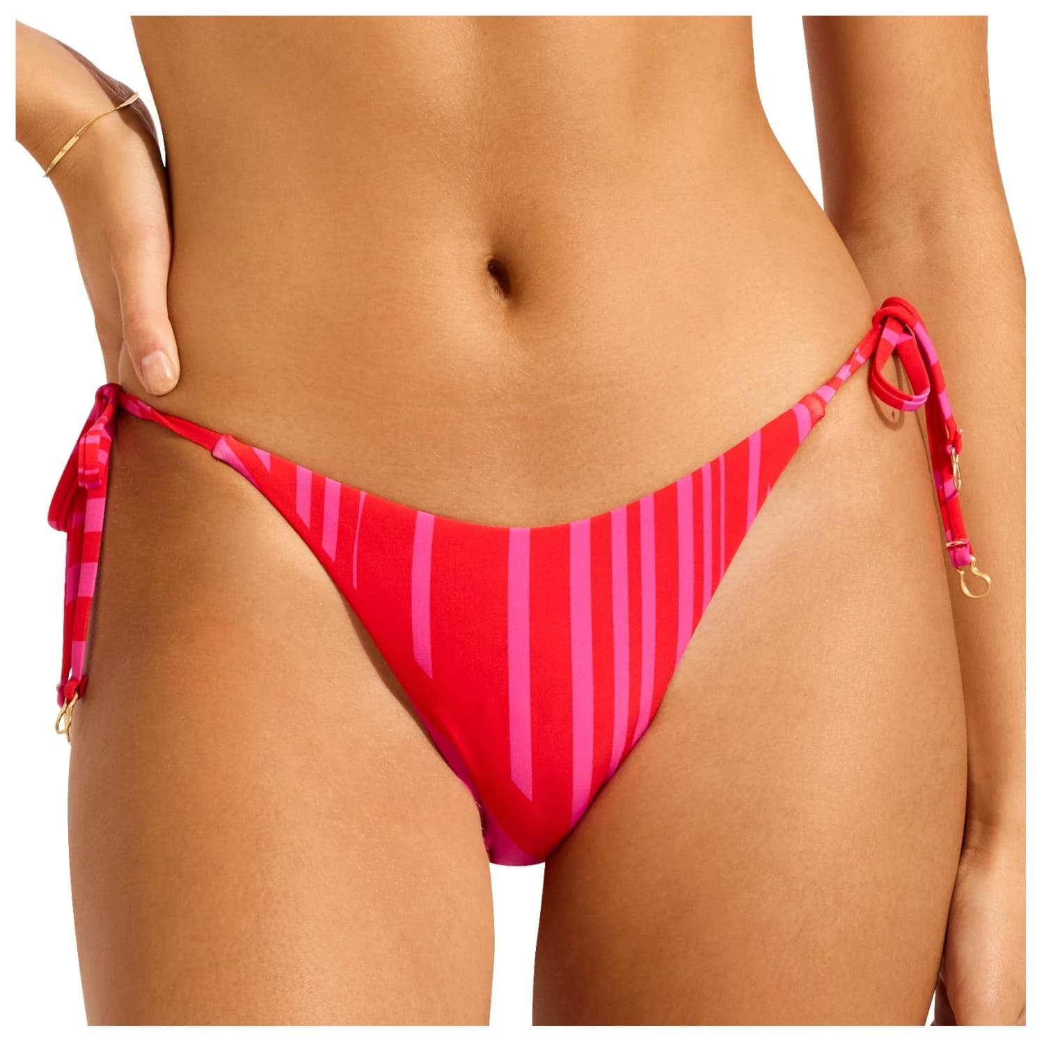Дамско бикини долнище Seafolly Women's Coastline Tie Side Rio Pant Bikini bottom - Flame